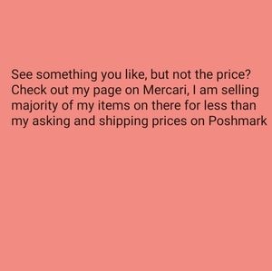 Check out my page on Ⓜ️ercari